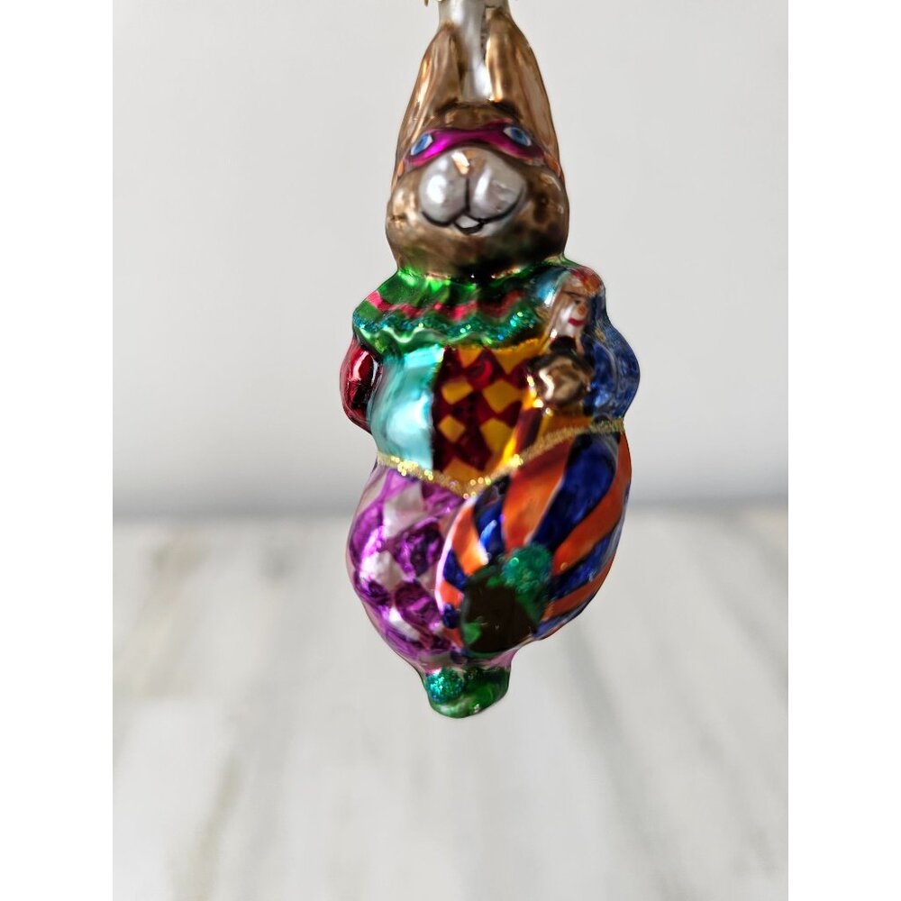 Radko rabbit jester‎ AS IS mask hare ade Easter ornament